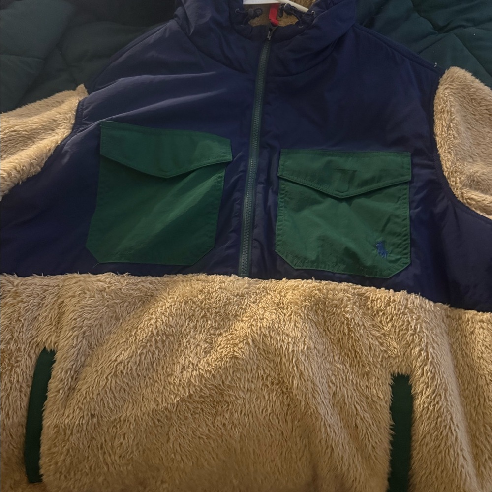 Polo by Ralph Lauren Blue Jacket with Cream Lining - Picture 4 of 4